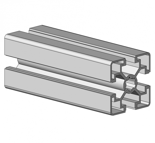 Profil 45 x 45 leicht, Profil 45, Profil, Grundprofil, leicht, Aluminiumprofil, Systemprofil, Aluprofil, Maschinenbauprofil, Raster 45, Nut 10, Aluprofiltechnik