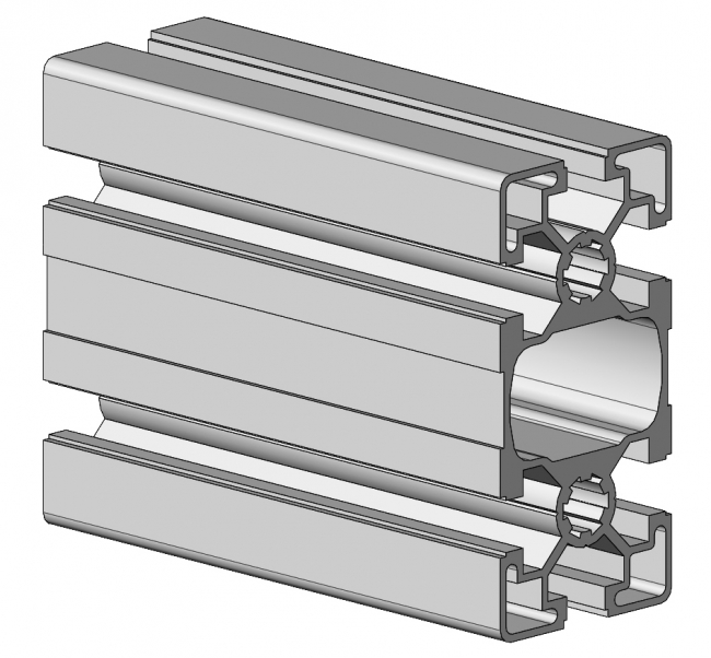 Profil 45 x 90 leicht, Profil 45, leicht, Profil, Grundprofil, Aluminiumprofil, Systemprofil, Aluprofil, Maschinenbauprofil, Raster 45, Nut 10, Aluprofiltechnik