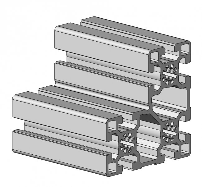 Profil 45 x 90 x 90, Aluminiumprofil, Systemprofil, Maschinenbauprofil Profil 45 x 90 x 90, Profil 45, Profil, Grundprofil, Aluminiumprofil, Systemprofil, Aluprofil, Maschinenbauprofil, Raster 45, Nut 10, Aluprofiltechnik