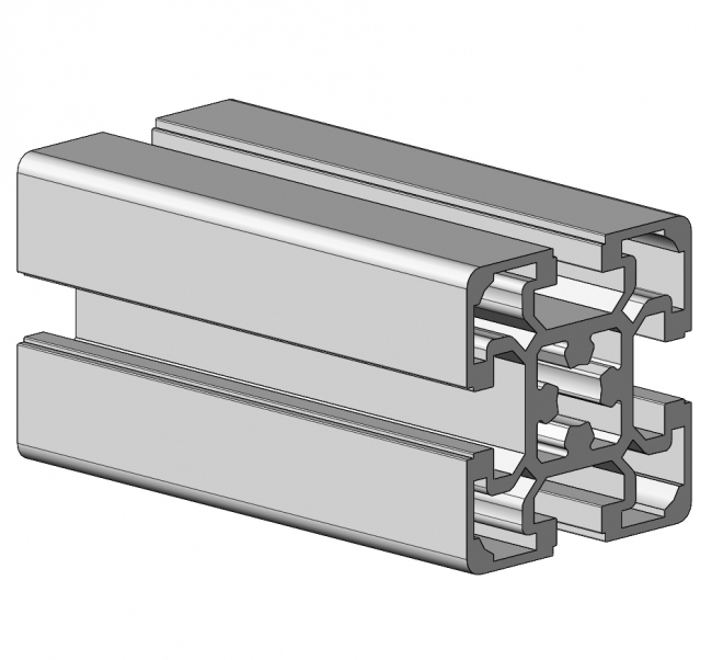 Profil 50 x 50, Profil 50, Profil, Grundprofil, Aluminiumprofil, Systemprofil, Aluprofil, Maschinenbauprofil, Raster 50, Nut 10, Aluprofiltechnik
