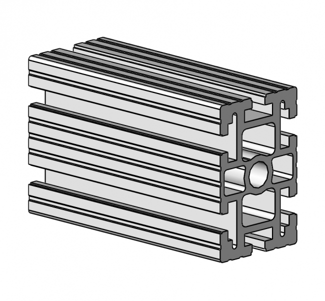 Profil 60 x 90, Aluminiumprofil, Systemprofil, Maschinenbauprofil Profil 60 x 90, Aluminiumprofil, Systemprofil, Aluprofil, Maschinenbauprofil, Raster 45, Raster 60, Nut 10, Aluprofiltechnik