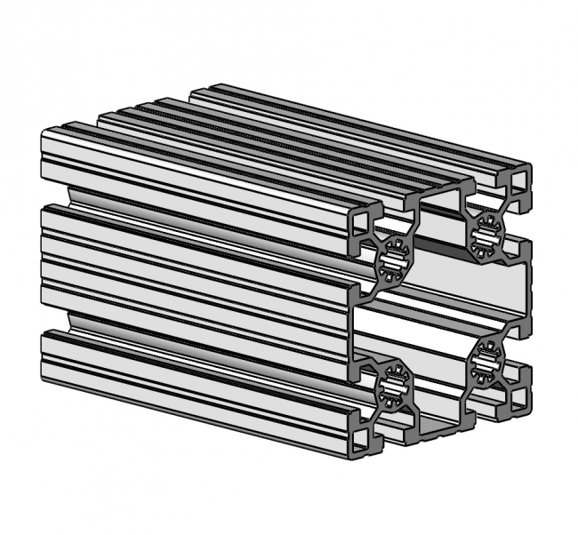 Profil 90 x 90 leicht, Aluminiumprofil, Systemprofil, Maschinenbauprofil Profil 90 x 90 leicht, Profil 90, Profil, leicht, Grundprofil, Aluminiumprofil, Systemprofil, Aluprofil, Maschinenbauprofil, Raster 45, Nut 10, Aluprofiltechnik