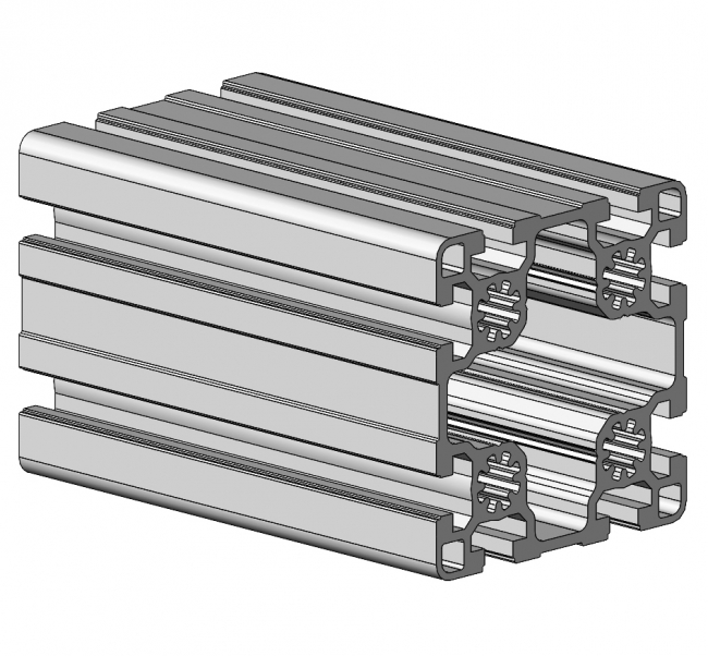 Profil 90 x 90 leicht, Profil 90, Profil, leicht, Grundprofil, Aluminiumprofil, Systemprofil, Aluprofil, Maschinenbauprofil, Raster 45, Nut 10, Aluprofiltechnik