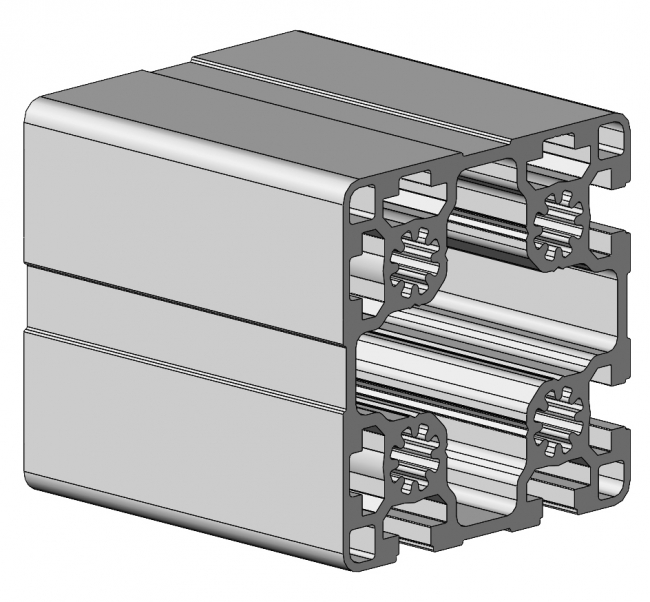 Profil 90 x 90 4N, Aluminiumprofil, Systemprofil, Maschinenbauprofil Profil 90 x 90, Profil 90, 4N, Profil, Grundprofil, Aluminiumprofil, Systemprofil, Aluprofil, Maschinenbauprofil, Raster 45, Nut 10, Aluprofiltechnik