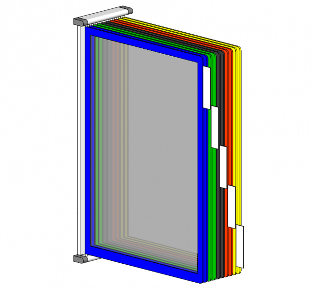 Drehzapfentafel, Register Ordner, Registratur, Fächerfolien
